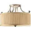 Image de Elstead Lighting, Plafonnier, Abbey Plafonnier E27 triple argent Sable (E27)