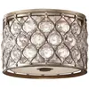 Image de Elstead Lighting, Plafonnier, Lucia Plafonnier E27 double 21cm Argent bruni (E27)