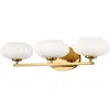 Image de Elstead Lighting, Plafonnier, Pim LED Applique murale G9 triple renard-or Opale satinée gainée IP44 (900 lm, G9)