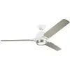 Image de Elstead Lighting Zeus ventilateur de plafond silencieux avec lumière LED Ø152cm bois + télécommande argent, blanc, Ventilateur, Blanc