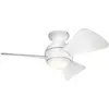Image de Elstead Lighting Sola ventilateur de plafond silencieux avec lumière LED Ø86cm + télécommande Argent, Ventilateur, Argent