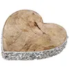 Image de Heart of the home - Décoration de Noël en bois Coeur Natural - Argent - Noël givré