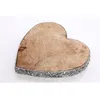 Image de Heart of the home - Décoration de Noël en bois Coeur Natural - Argent - Noël givré