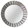 Image de Heart of the home - Miroir rond en métal design Flora - Diam. 80 cm - Gris/Taupe - Flora