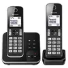Image de Panasonic KX-TGD322FR - Téléphone sans fil - système de répondeur avec ID d'appelant/appel en instance - DECT\GAP - (conférence) à trois capacité d'appel - noir, cadre argent + combiné supplémentaire