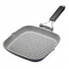 Image de Kitchencraft masterclass anti-adhésif induction poêle grill avec poignée pliable, 20 cm (20,3 cm) ? noir, aluminium, noir, 24 cm