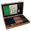 Image de Derwent, coffret en bois Academy, spécial dessins & croquis, avec crayons de couleur, aquarellables, graphites et accessoires