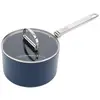 Image de Joseph Joseph Space Casserole à manche rétractable avec couvercle D19cm, Poêle + casserole, Argent, Bleu