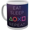 Image de Universal Textiles PLAYSTATION - Mug - 320 ml - Eat Sleep Repeat - subli - box x2, Tasse, Noir