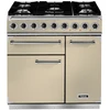 Image de Piano De Cuisson Gaz Falcon Deluxe 900 F900dxdfcr/cm-eu Crème Chrome / Grilles Mates