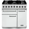 Image de Piano De Cuisson Gaz Falcon Deluxe 900 F900dxdfwh/nm-eu Blanc Nickel / Grilles Mates