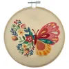 Image de Kit de Broderie "Papillon" avec Cercle en Bois de 15cm   Trimits | Idéal pour Débutants et Passionnés(...) - 43 Papillon