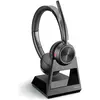 Image de HP Poly Savi 7220 Office Duo (Sans fil, USB-A, Les équipes Microsoft), Casque micro de bureau, Noir