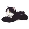 Image de Aurora Cuddle Mini Flopsie maynard chat noir et blanc 20,5 cm