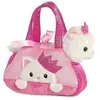 Image de Aurora doudou chat en sac Princess Kitty 20,5 cm blanc/rose