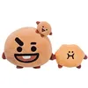 Image de Peluche 20cm Modèle SHOOKY avec Petit Compagnon Ultra-Doux Line Friends BT21 Marron