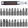 Image de Black & Decker, Embouts, 20 embouts de vissage + guide d'entraînement magnétique (Cruciformes divers)