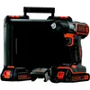Image de Black & Decker, Perceuse + Visseuses sans fil, Perceuse-visseuse sans fil 18V Autosense,2ème batterie (Perceuse-visseuse)