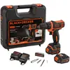 Image de Black & Decker, Perceuse + Visseuses sans fil, Perceuse compacte BDCDD12KB (Perceuse-visseuse)