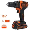 Image de Black & Decker BDCDD186KB-QW Coffret de Perceuse-visseuse 18 V sans fil avec chargeur / 2 batteries 1,5 Ah