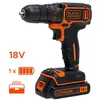 Image de Black and Decker - Perceuse visseuse sans fil 18 V 1 batterie Lithium 1.5 Ah 30 Nm en coff