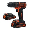 Image de BLACK & DECKER Perceuse-visseuse sans fil BDCD18B - 18V - 1,5 Ah - 2 batteries et chargeur 200 mA inclus