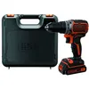 Image de Perceuse-Visseuse sans fil 18V Batterie Lithium 1,5 Ah Black + Decker Chargeur Coffret rangement
