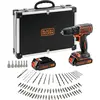 Image de Black & Decker, Perceuse + Visseuses sans fil, BDCDC18BAFC-QW (Perceuse-visseuse, Tournevis)