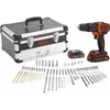 Image de Black and Decker - Perceuse à percussion à batterie 18V 1,5Ah Li-Ion avec Coffret Accessoi