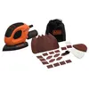 Image de Black and Decker - Ponceuse de finition Mouse 55 W avec 15 accessoires en softbag - BEW230