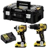 Image de Dewalt DCK2062D2T DCK2062D2T-QW Visseuse à chocs sans fil, Perceuse-visseuse à percussion sans fil Li-Ion