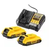 Image de Pack énergie DEWALT XR - 2 batteries 18V 2.0Ah + Chargeur universel 12V/18V - DCB1104D2-QW