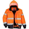 Image de Portwest, Veste de travail, Veste haute visibilité contraste orange/marine, taille S (S)