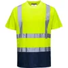 Image de T-shirt Bicolore à Manches Courtes S378 Bleu/jaune Xxl