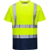 Image de T-shirt Bicolore à Manches Courtes S378 Bleu/jaune Xxxl