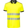 Image de Polo Haute Visibilité Pw3 Manche Courte T180 Noir/jaune Xl