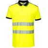 Image de Polo Haute Visibilité Pw3 Manche Courte T180 Noir/jaune Xs
