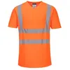 Image de T-shirt Col V Avec Empiècements Latéraux S179 Orange M