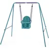 Image de Portique bleu en métal - 2 en 1 avec sièges