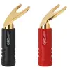 Image de QED Airloc Standard - Connecteur pour haut-parleur - fourchette prise - noir, rouge (pack de 20)