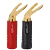 Image de QED Screwloc - Connecteur pour haut-parleur - fourchette prise - noir, rouge (pack de 4)