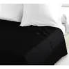 Image de LOVELY HOME Drap Plat 100% coton 180x290 cm noir
