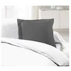 Image de LOVELY HOME Lot de 2 Taies d'Oreillers 100% coton 63x63 cm gris foncé
