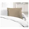 Image de LOVELY HOME Lot de 2 Taies d'Oreillers 100% coton 63x63 cm beige