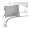 Image de LOVELY HOME Lot de 2 Taies d'Oreillers 100% coton 50x70 cm gris clair