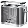 Image de Russell Hobbs Geo Steel 25250-56 - Grille-pain - 2 tranche - 2 Emplacements - gris métallurgique avec des accents polis