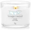 Image de Bougie votive en verre de coton frais - Yankee Candle - Blanc - Verre