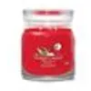 Image de Bougie signature Nuit de Noël modèle moyen - Yankee Candle - Rouge - Cire