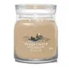 Image de Bougie signature ambre et bois de santal modèle moyen - Yankee Candle - Marron - Verre
