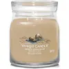 Image de Yankee Candle, Bougie parfumée, Ambre & Sandalwood moyen (368g) (368 g)